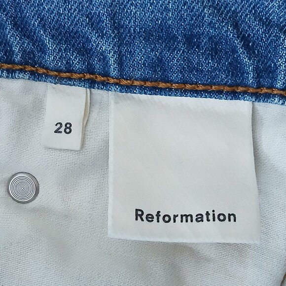 Reformation Melissa High Rise Skinny Distressed Jeans in Savu Wash Size 28 - Picture 9 of 9